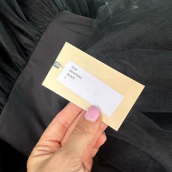 NWT KATIE MAY Ellee Black Strapless Tulle Dress Large - Picture 2 of 3